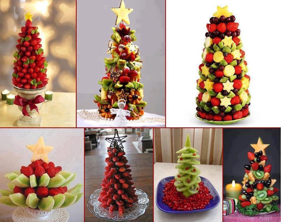 Idee natalizie: centro tavola alla frutta a forma di Albero